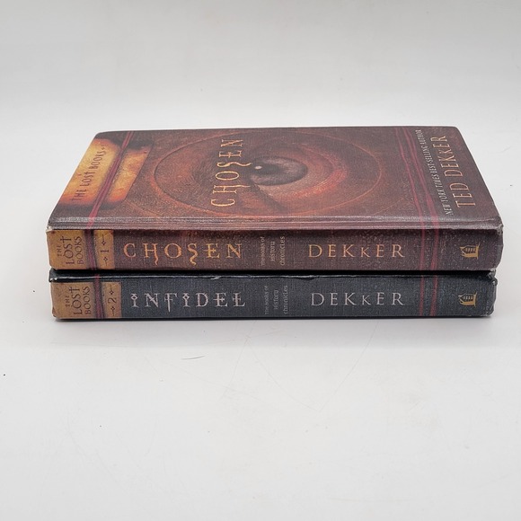 Other - Ted Dekker The Lost Books Chosen Infidel Hardcover 1st Edition Fantasy Set Good